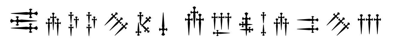 Daggers Alphabet